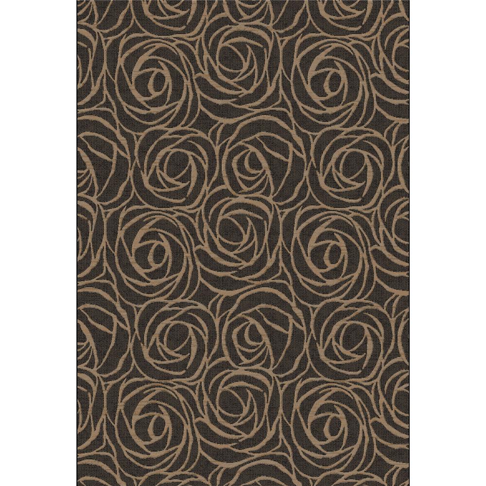 Dynamic Rugs 63011-3313 Eclipse 5 Ft. 3 In. X 7 Ft. 7 In. Rectangle Rug in Blacl/Brown